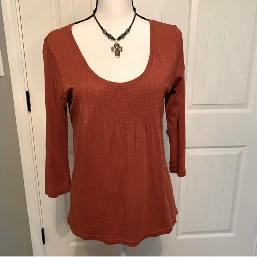 J. Crew 100% Cotton Top Rust Orange Size Medium